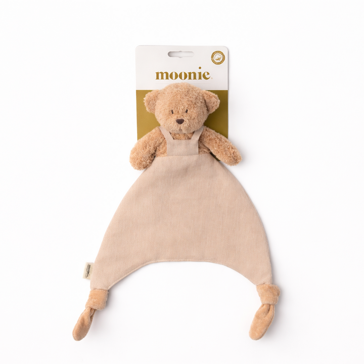 Moonie Doudou Organic Cotton Bear Comforter - Cappuccino