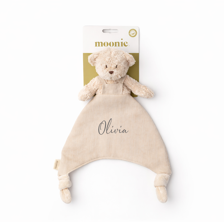 Moonie Doudou Organic Cotton Bear Comforter - Sand