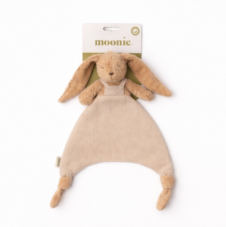 Moonie Doudou Organic Cotton Bunny Comforter - Cappuccino