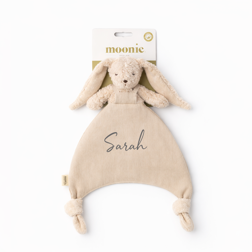 Moonie Doudou Organic Cotton Bunny Comforter - Sand