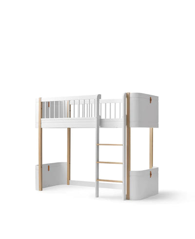 Ex Display Oliver Furniture Mini+ Low Loft Bed + Mattress + Curtain
