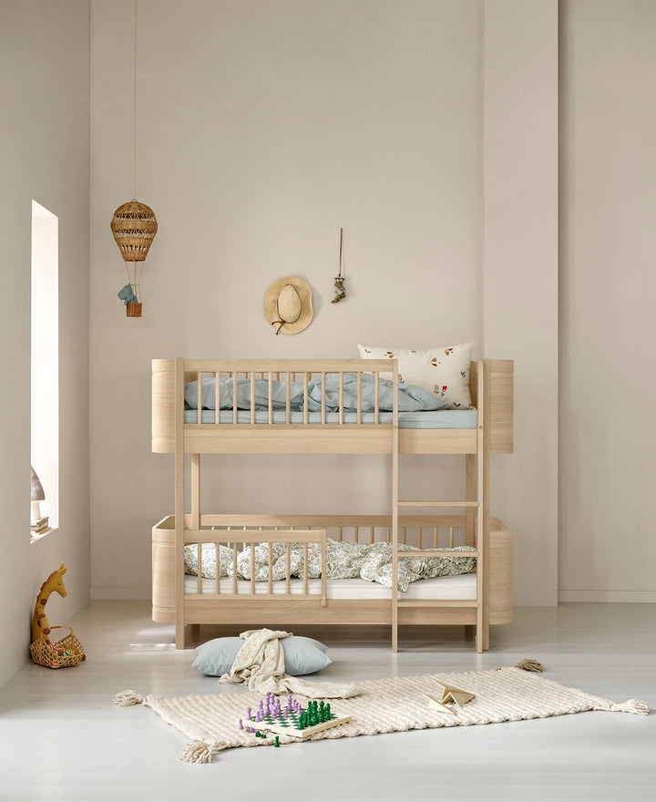 Lit superposé bas Oliver Furniture Wood Mini+ - Chêne