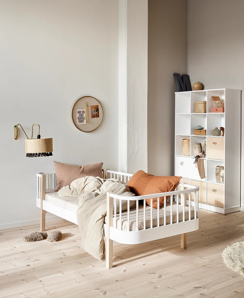 Lit simple pour enfants en bois Oliver Furniture - Blanc/chêne