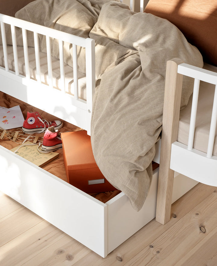 Lit simple pour enfants en bois Oliver Furniture - Blanc/chêne