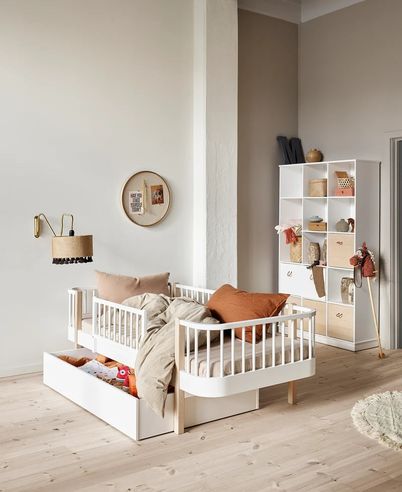 Lit simple pour enfants en bois Oliver Furniture - Blanc/chêne