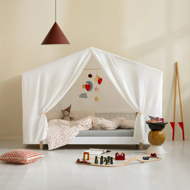 Oliver Furniture Wood Original House Bed Tent With Windows, Non-Transparent White
