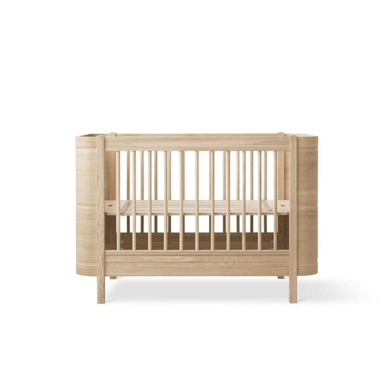 Wood Mini+ Cot Bed Excl. Junior Kit - Oak