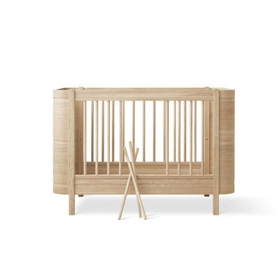 Wood Mini+ Cot Bed Excl. Junior Kit - Oak