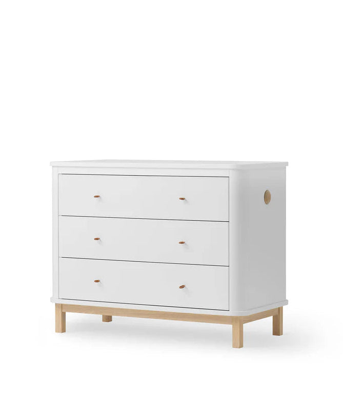 Oliver Furniture Wood 3 Drawer Dresser  - White | Oak
