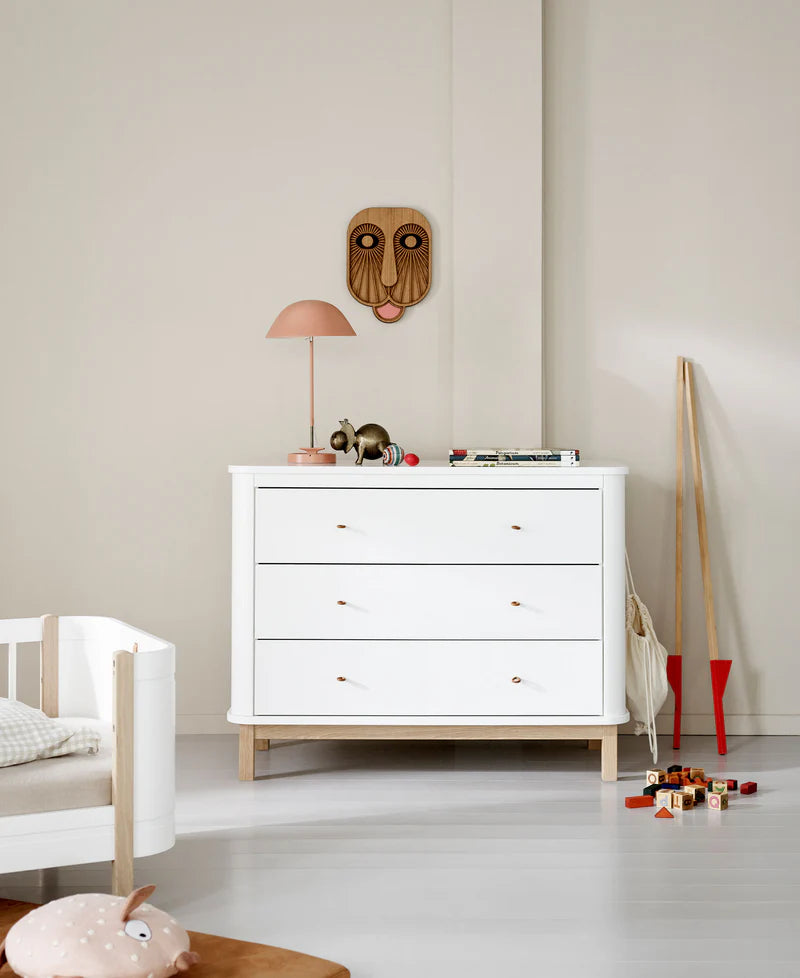 Oliver Furniture Wood 3 Drawer Dresser  - White | Oak