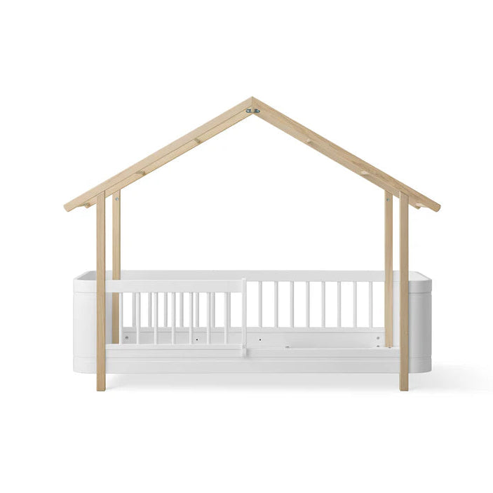 Oliver Furniture kids mini + house bed in white and oak colour 