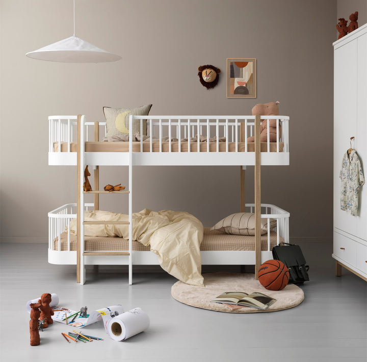 Oliver Furniture Wood Low Bunk Bed - White/Oak