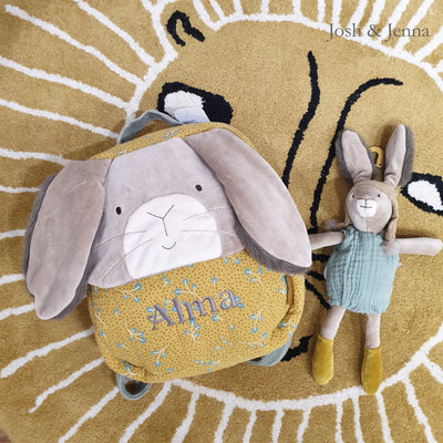 Moulin Roty Personalised Rabbit Backpack