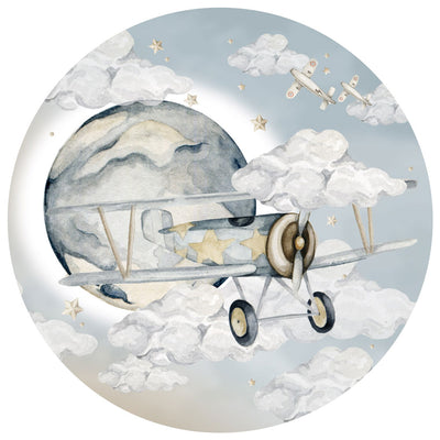 Plane In A Circle Wall Sticker