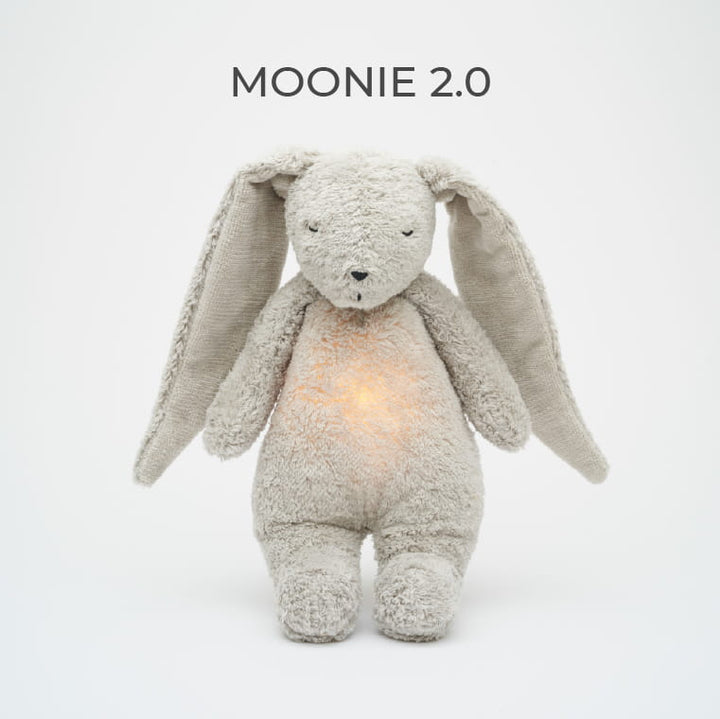 NEW Moonie 2.0 Organic Humming Bunny Sleep Aid - Grey