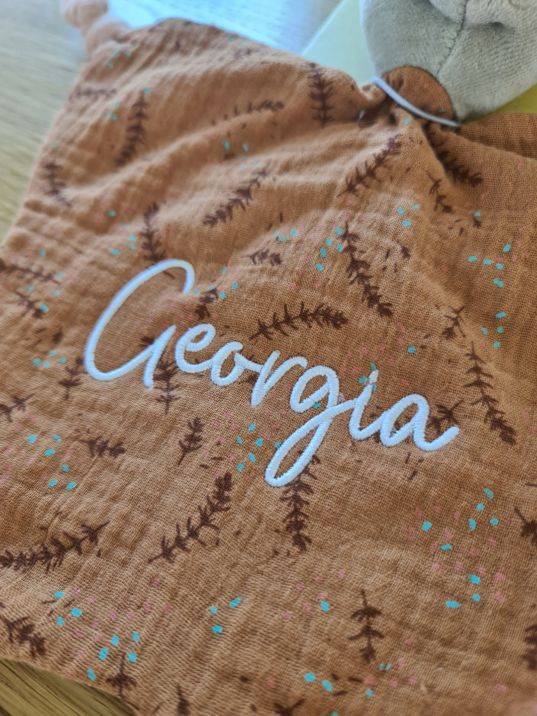 Moulin Roty Personalised Clay Rabbit Comforter