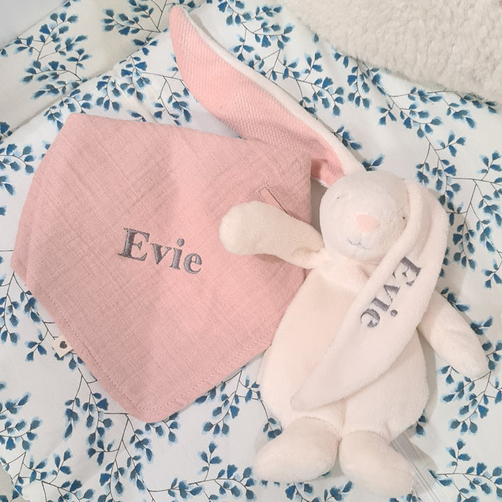 Personalisierter Moonie Sensory Cuddle Bunny - Puder