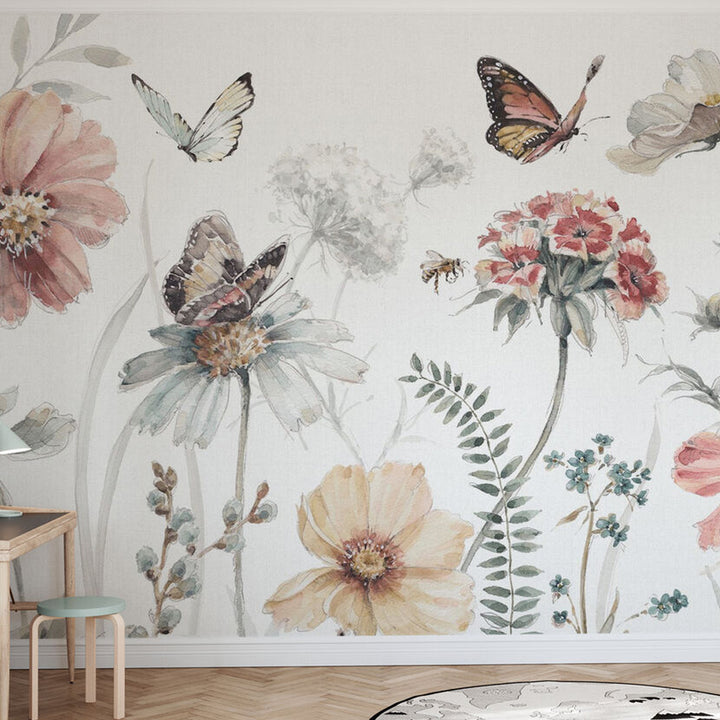 Benutzerdefinierte Wandbild für Kinder - Wilde Blumen