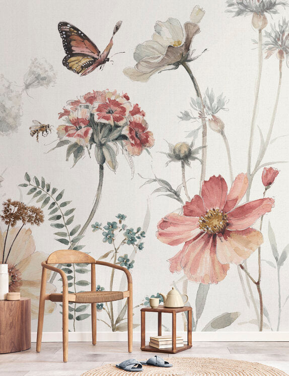 Benutzerdefinierte Wandbild für Kinder - Wilde Blumen