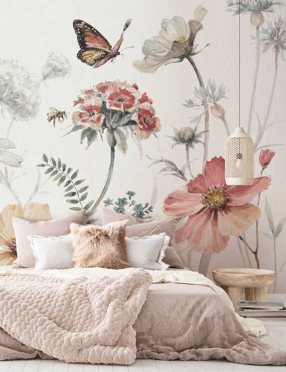 Benutzerdefinierte Wandbild für Kinder - Wilde Blumen