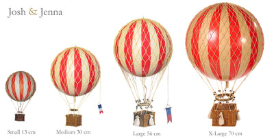Authentic Models Hot Air Balloon - Pastel Rainbow (Various Sizes)