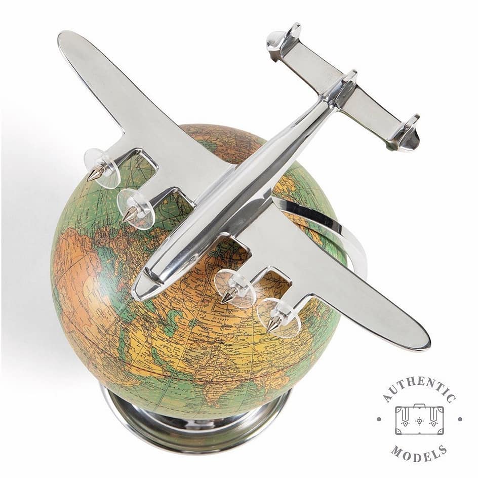 Authentic Models Aviation Desk Globe - On Top of the World