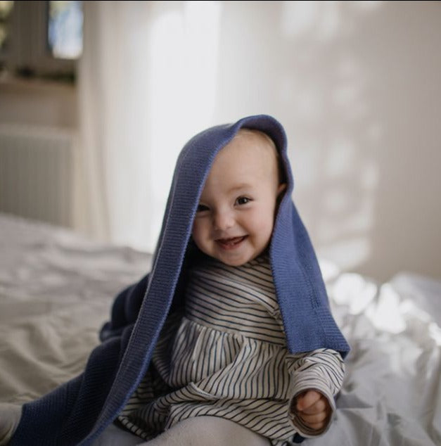 Klassische Decke aus Bambusbaumwolle - Denim