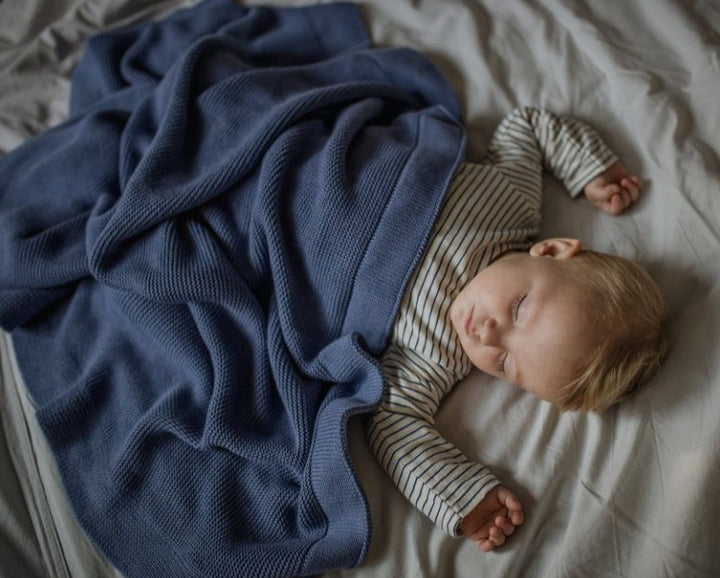 Klassische Decke aus Bambusbaumwolle - Denim