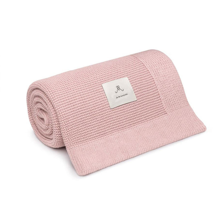 Couverture classique en coton et bambou - Rose poudré
