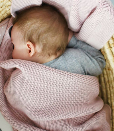 Classic Bamboo Cotton Blanket - Powder Pink