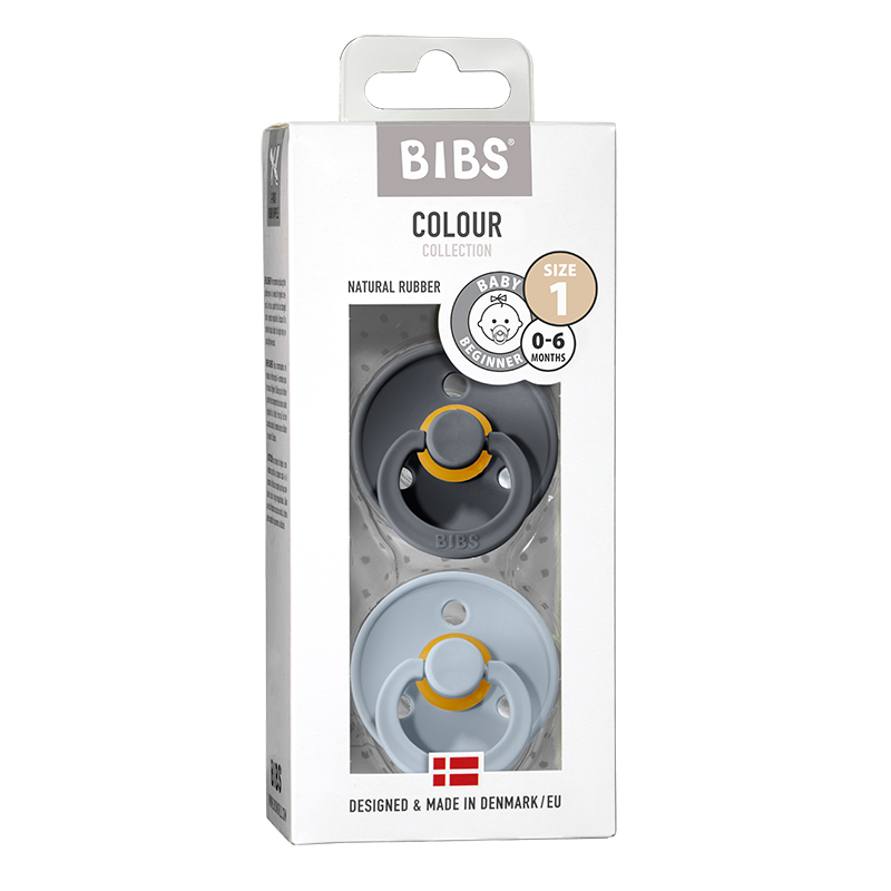 Lot de 2 tétines Bibs Colour - Iron &amp; Baby Blue