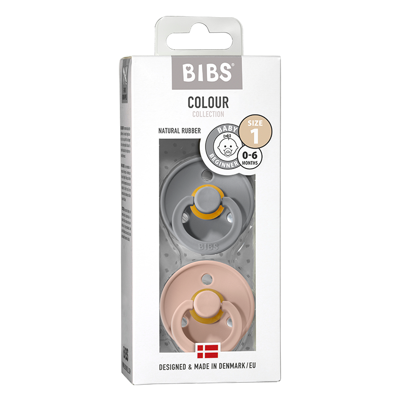 Bibs Colour 2 Pack Pacifier - Cloud & Blush