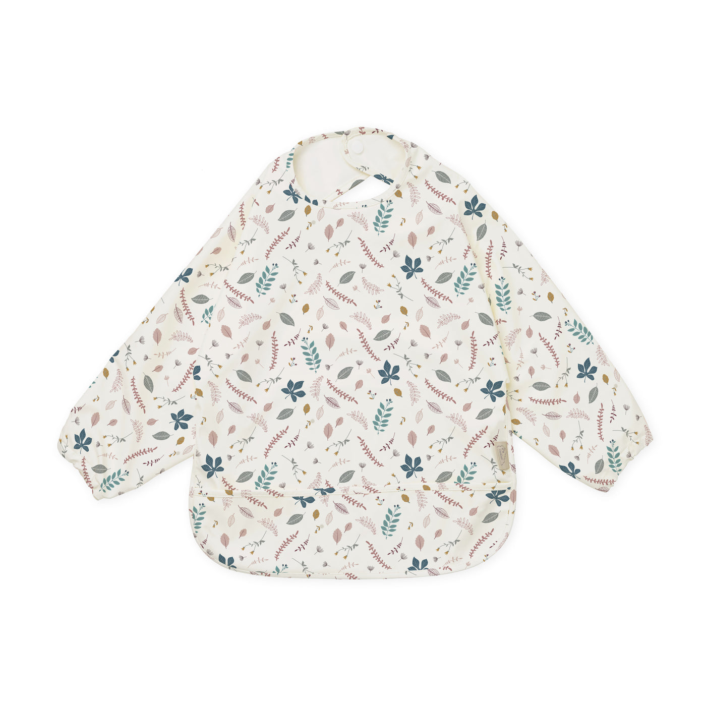 Cam Cam Organic Sleeved Bib - Pressed Leaves Rose