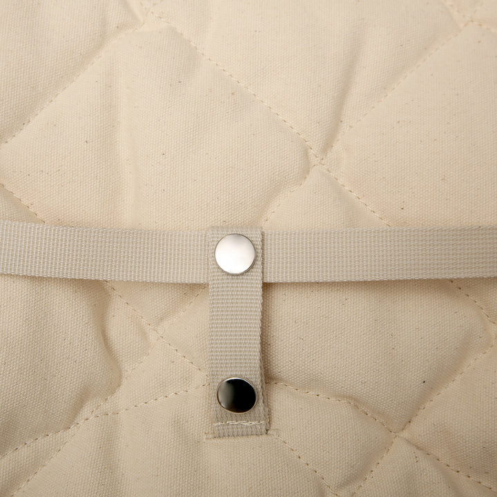 Chaise à bascule pour bébé Charlie Crane Levo - Hêtre + coussin blanc bio