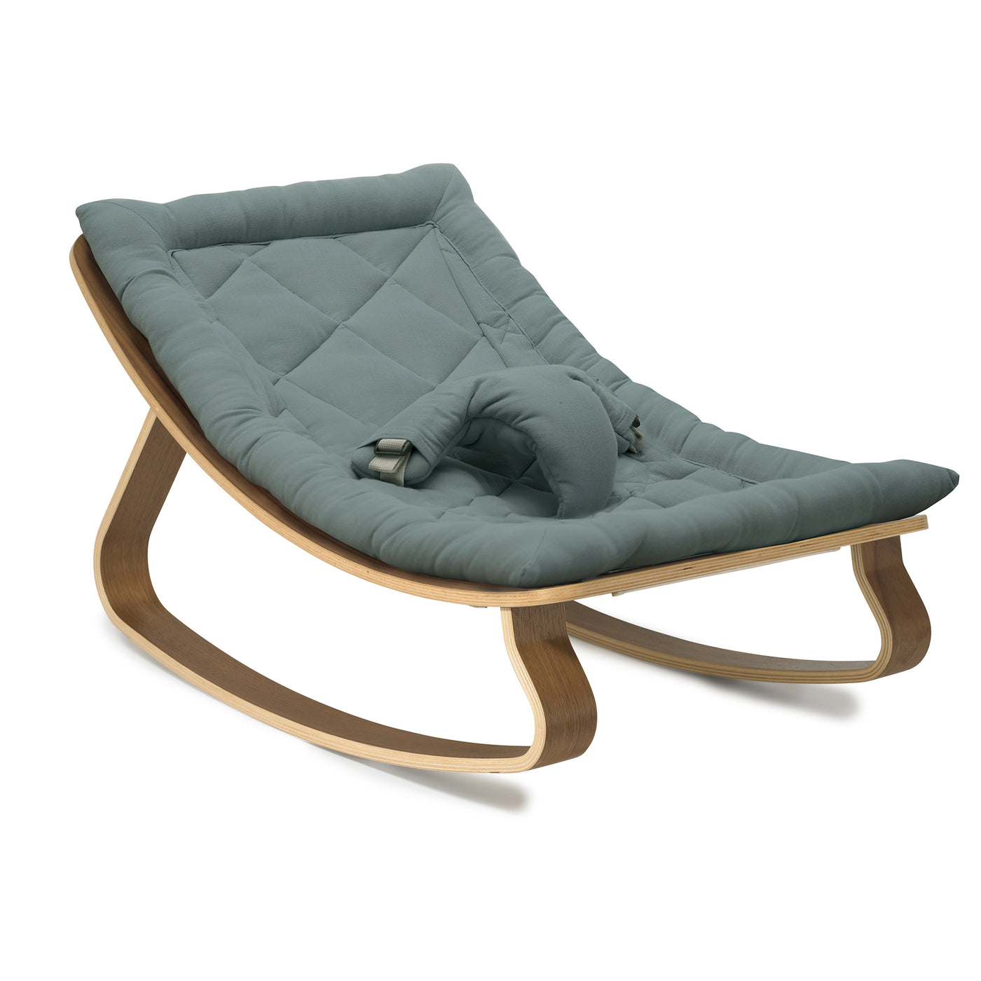 Charlie Crane Levo Baby Rocker - Walnut + Orage Cushion