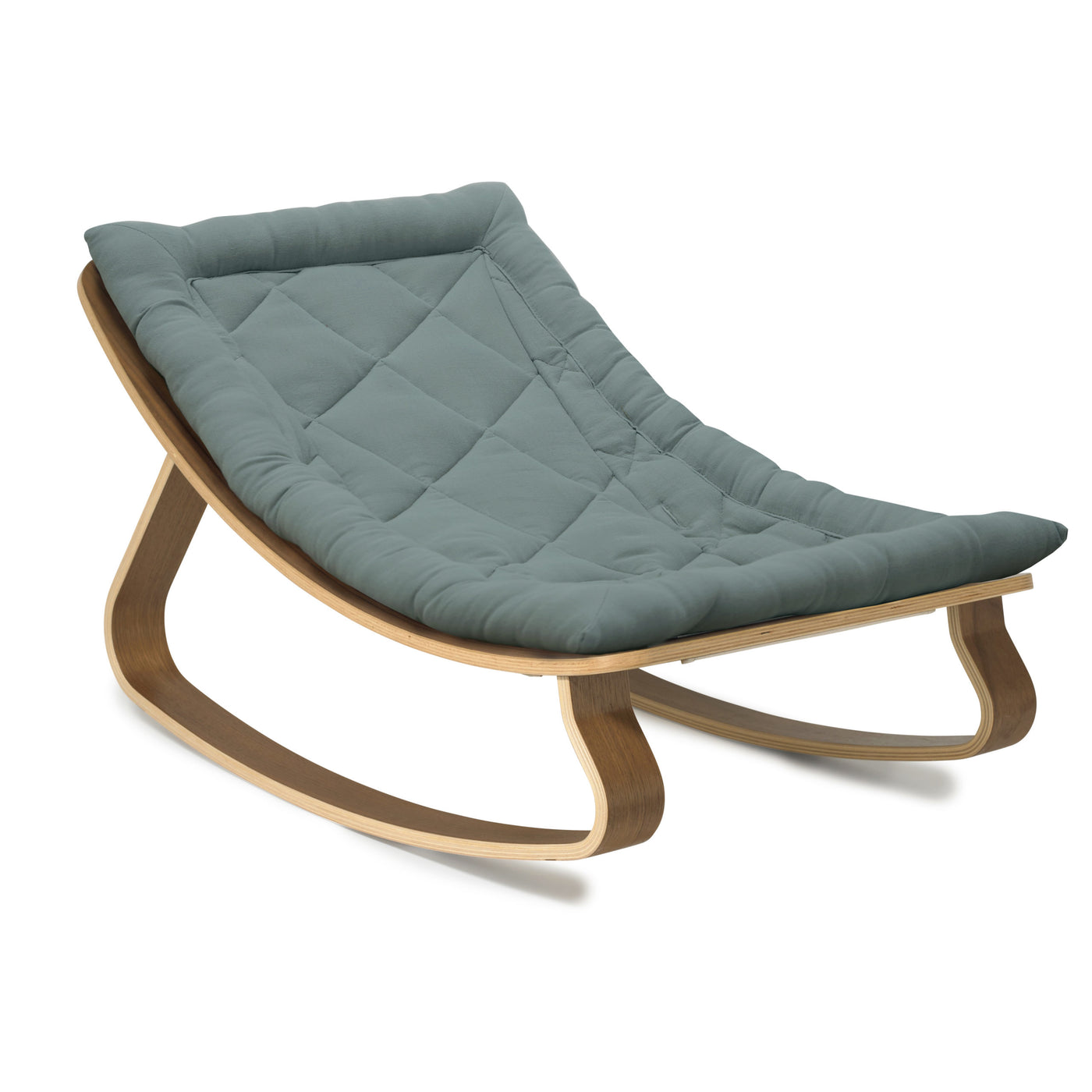 Charlie Crane Levo Baby Rocker - Walnut + Orage Cushion