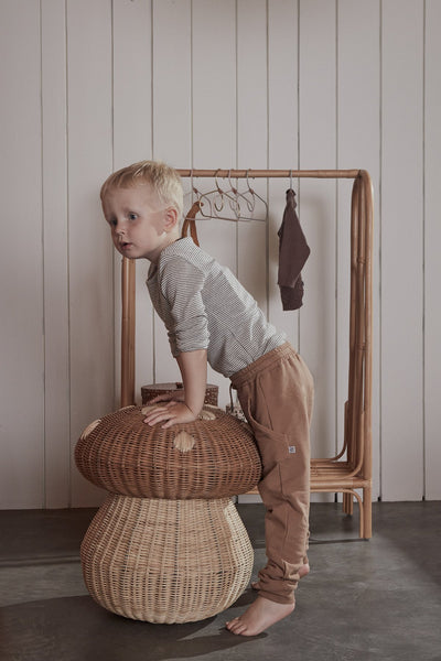 OYOY Rattan Clothes Rack Rainbow In Nature