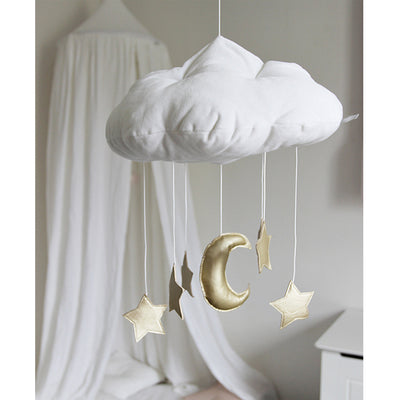 Cotton & Sweets Cloud Mobile - Gold Moon & Stars