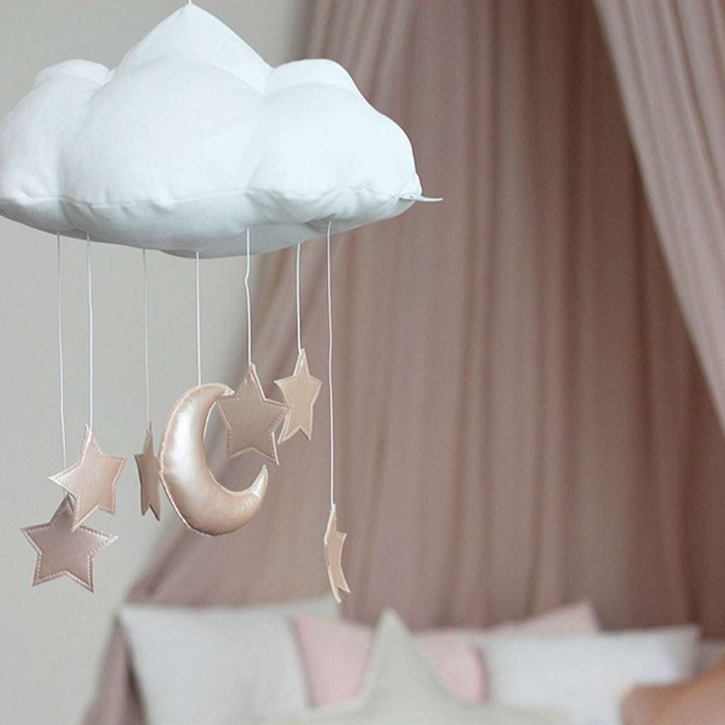 Cotton & Sweets Cloud Mobile - Pink Moon & Stars