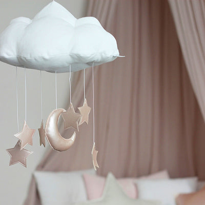 Cotton & Sweets Cloud Mobile - Pink Moon & Stars