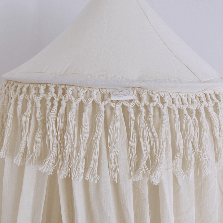 Cotton &amp; Sweets Boho-Betthimmel – Vanille