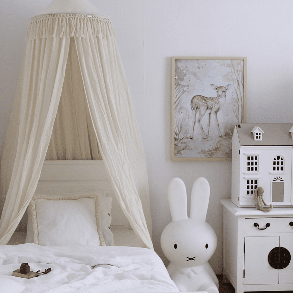 Cotton &amp; Sweets Boho-Betthimmel – Vanille