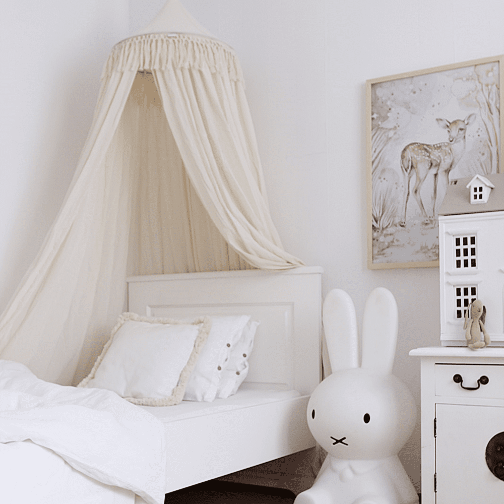 Cotton &amp; Sweets Boho-Betthimmel – Vanille