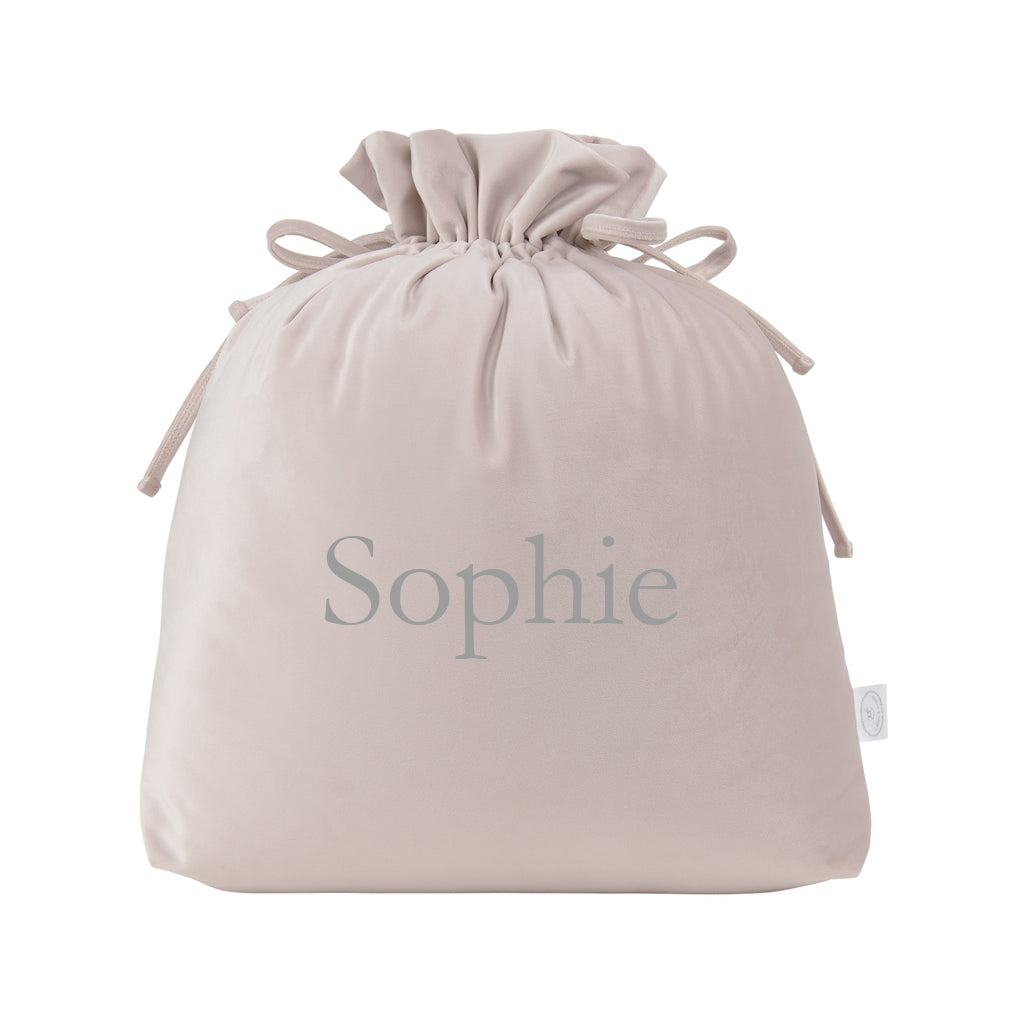 Personalised Luxurious Velvet Christmas Sack - Powder Pink