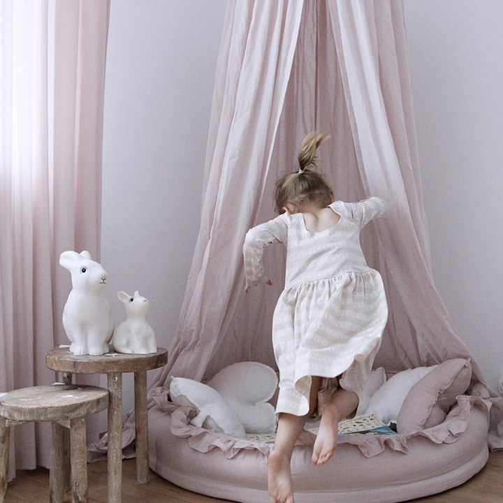 Canopée en coton Cotton &amp; Sweets - Rose poudré