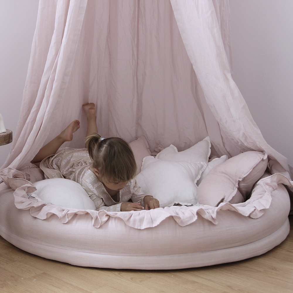 Canopée en coton Cotton &amp; Sweets - Rose poudré