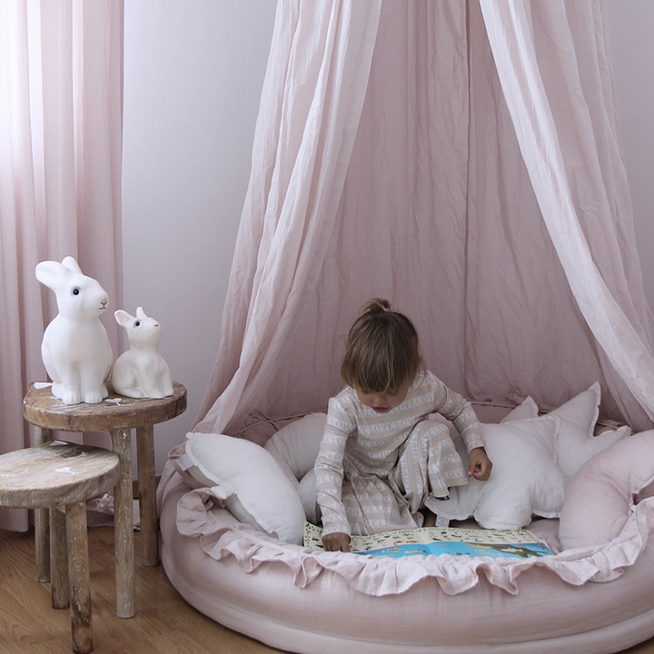 Canopée en coton Cotton &amp; Sweets - Rose poudré