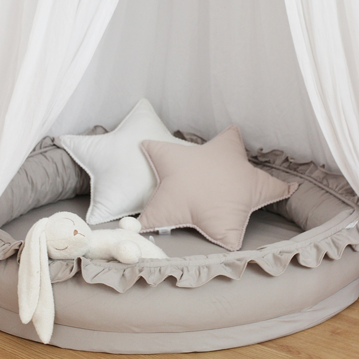 Cotton &amp; Sweets Junior-Nest aus Baumwolle - Dunkelbeige