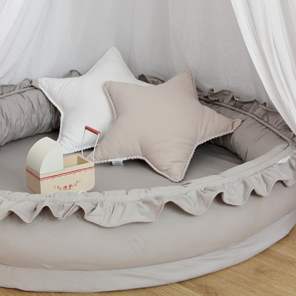 Cotton &amp; Sweets Junior-Nest aus Baumwolle - Dunkelbeige