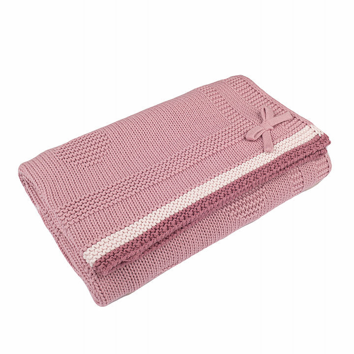 Babydecke aus gepunkteter Baumwolle - Dawn Pink